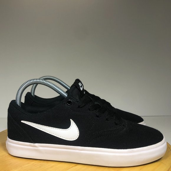 Nike Women (Size 7) SB Check Solar Canvas Shoes Skateboarding Black 921463-010 - Picture 1 of 7